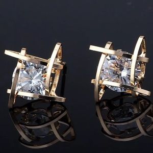 Gorgeous Square Zircon Stud Earrings